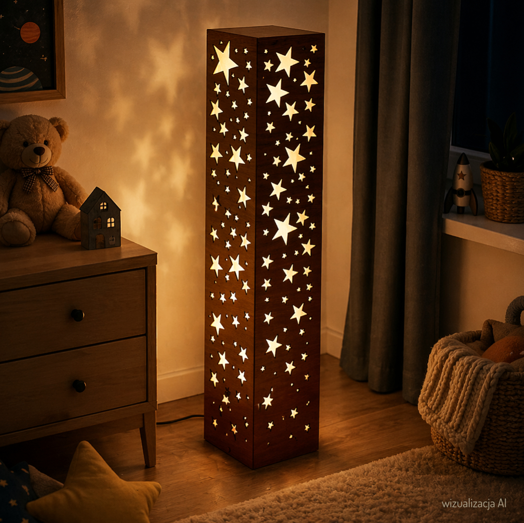 Gwiazdki - lampa duża Lampion - motyw gwiazdki