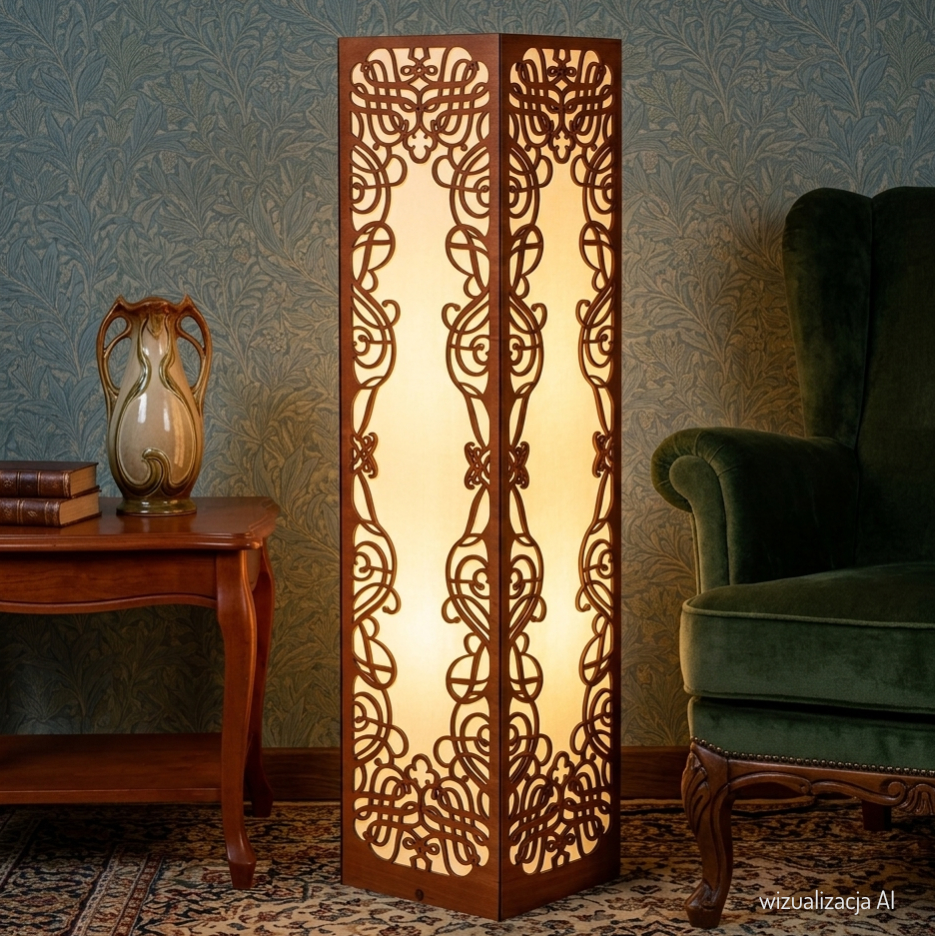 Lampa podlogowa-ornament III - wizualizacja Lampa podlogowa-ornament III - wizualizacja