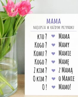 prezent na dzien mamy - obrazek typograficzny