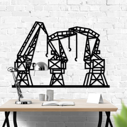 Szczecińskie dźwigozaury - dekoracja ścienna