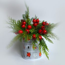 kubek z nadrukiem nawiązującym do kalendarza adwentowego