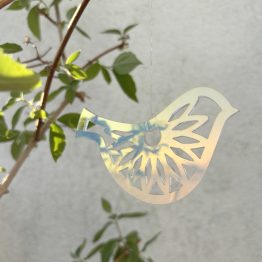 Przezroczysty ptaszek - ażurowy