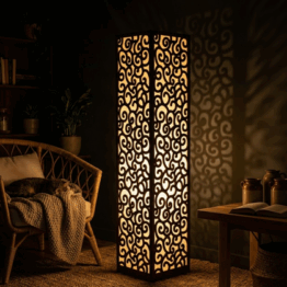 lampa podłogowa - zawijasy