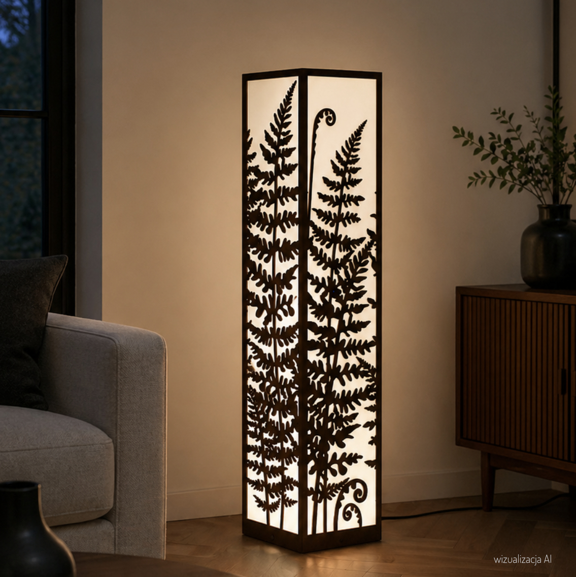 Lampa podlogowa- paproc Lampa podlogowa- paproc