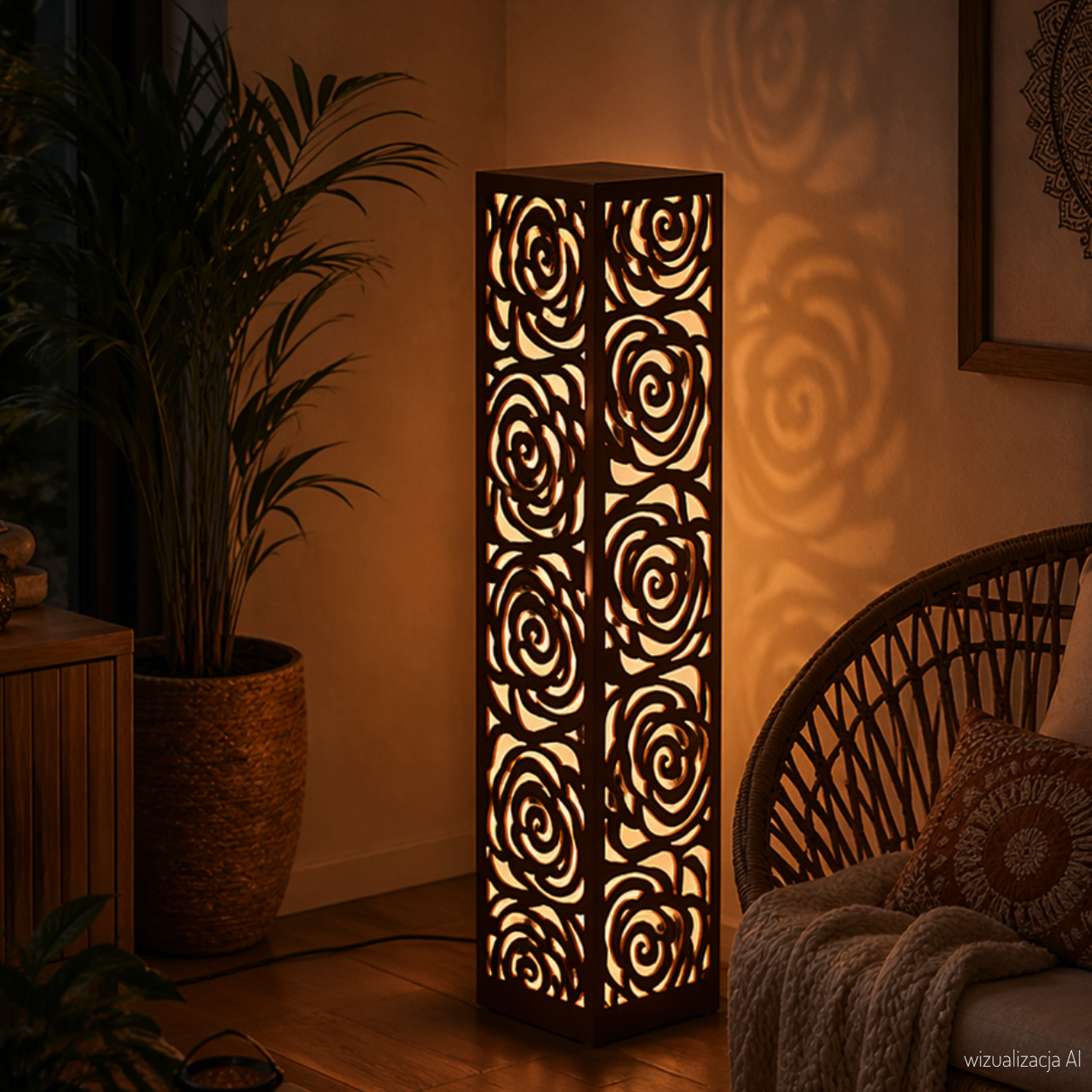 Lampa roze - wizualizacja Lampa roze - wizualizacja